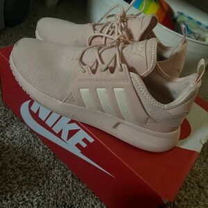 Adidas Blush Pink Sneakers with Cream Stripes